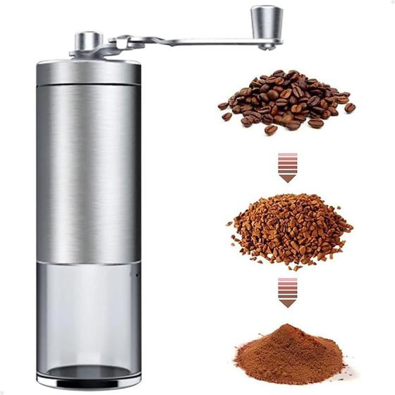 Imagem de Moedor Manual De Café Compacto Inox Ajuste De Moagem Lorben