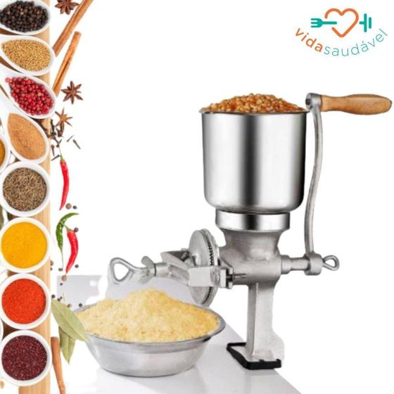 Moedor Moinho Manual De Grãos Cereais Café Vida Saudável - Dasshaus ...