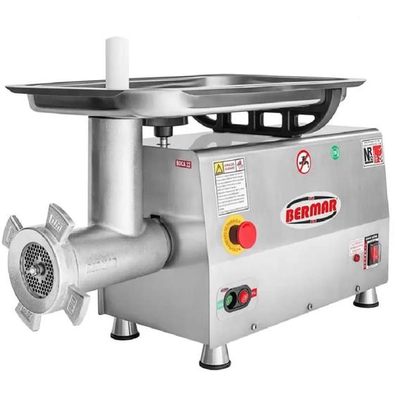 Imagem de Moedor/Picador de Carnes BM20NR PF - Boca 22 Aço Inox Motor 1,25 Hp 1100W 300 Kg/H - Bermar