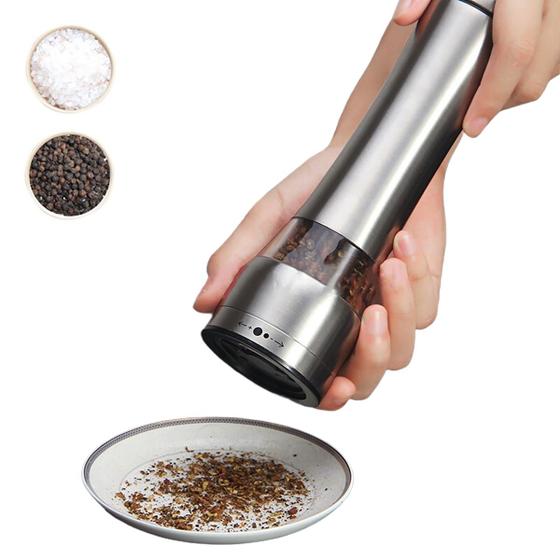Moedor Sal Pimenta Temperos com Ajuste de Moagem Aço Inox Premium Gourmet Menor preço em Moedor Sal Pimenta Temperos com Ajuste de Moagem Aço Inox Premium Gourmet