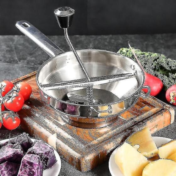 Imagem de Moinho rotativo de alimentos de aço inoxidável para purê ou sopas - Ferramenta de cozinha para vegetais