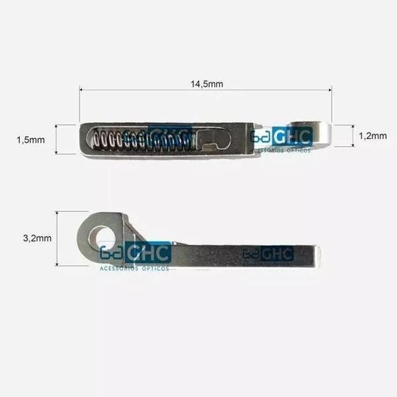 Imagem de Mola Parafuso Perna Óculos Reposição 30 Unidades