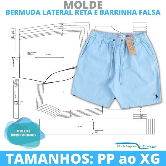 Imagem de Molde bermuda lateral reta, modelagem&diversos, email