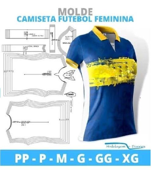 Imagem de Molde camiseta fut. feminina, modelagem&diversos, correios