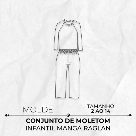 Imagem de Molde conjunto moletom infantil tamanho 2 ao 14 by Marlene Mukai