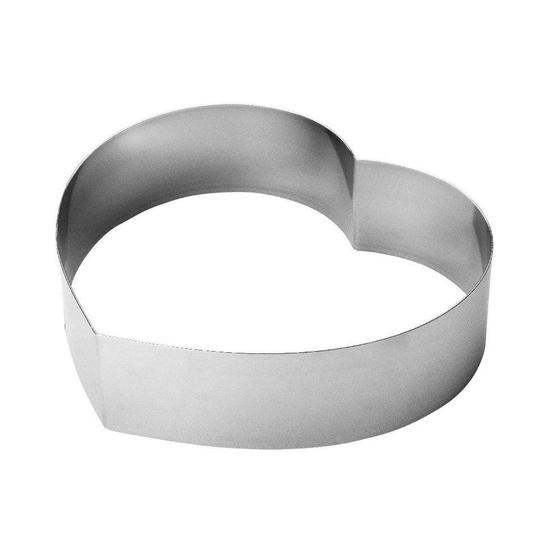Molde/Cortador - Aço inox - Coração - Fixo - 1 unidade Menor preço em Molde/Cortador - Aço inox - Coração - Fixo - 1 unidade