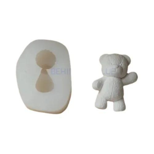 Imagem de Molde De Aromaterapia De Silicone De Urso De Pelúcia 3D Para Bolo De Natal Fondant DIY Animais