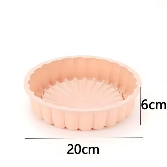 Imagem de Molde de Bolo de Silicone em Formato de Girassol - Resistente a Altas Temperaturas