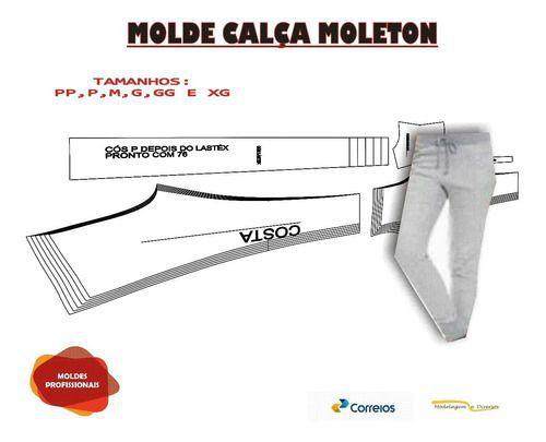 Imagem de Molde De Calca Moletom, Modelagem&Diversos, P ao XG