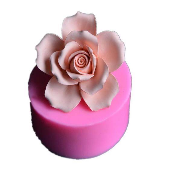 Imagem de Molde de sabão Wokex 3D Rose Flower de silicone de tamanho grande