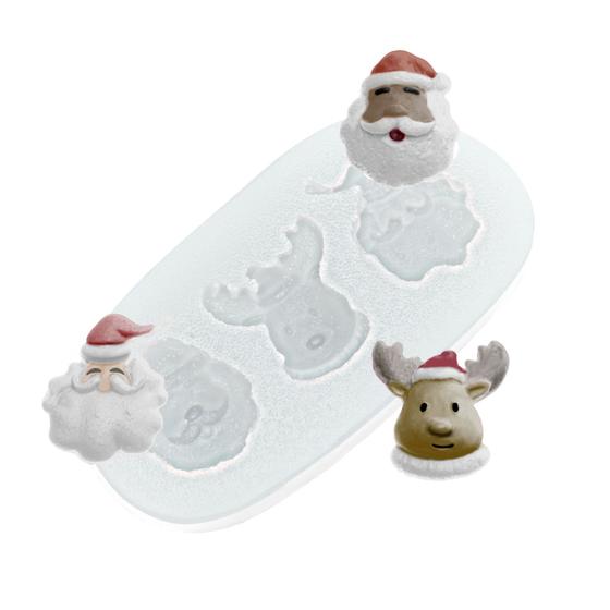 Imagem de Molde De Silicone 233 - Trio De Natal 5 - Natal - Flexarte