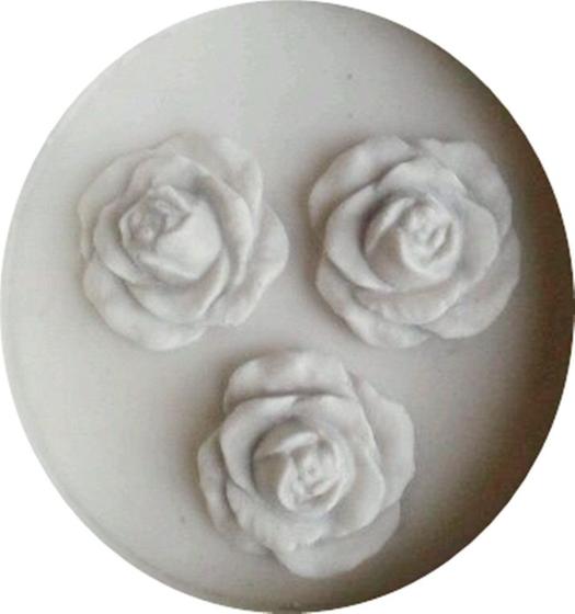 Imagem de Molde De Silicone 3 Rosas 01 Confeitaria E Biscuit