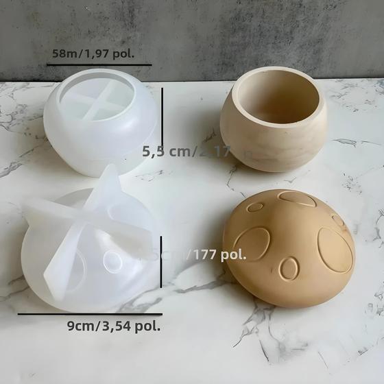 Imagem de Molde de Silicone 3D em Formato de Casa de Cogumelo - Para Aromaterapia, Gesso, Velas, Jóias e Resina Epóxi