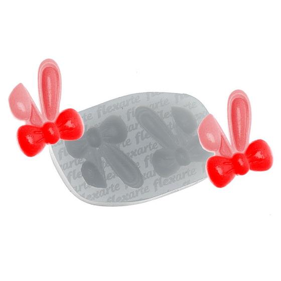 Imagem de Molde De Silicone 819 - Orelhas De Coelho C/ Laço - Páscoa