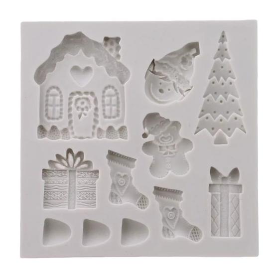 Molde De Silicone Casa De Doce Natal Confeitaria Biscuit - L&B Decorações -  Molde e Marcador para Biscuit - Magazine Luiza