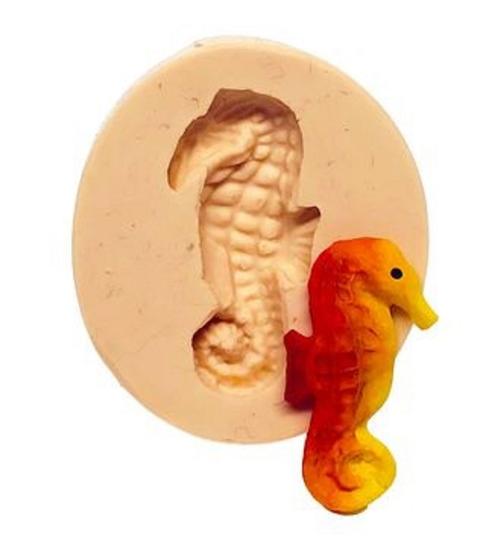 Imagem de Molde de silicone cavalo marinho, fundo do mar, resina, confeitaria, biscuit molds planet