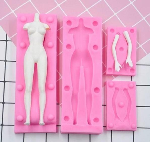 Imagem de Molde de silicone corpo universal boneca feminino, resina, confeitaria, biscuit molds planet rb043