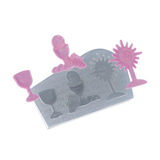 Imagem de Molde de Silicone Dupla de Coelhos Ref. 286 Flexarte Rizzo Confeitaria