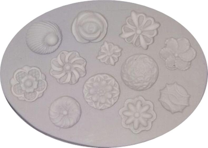 Imagem de Molde De Silicone Flores Variadas Confeitaria E Biscuit