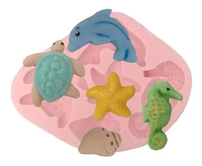 Imagem de Molde de silicone fundo do mar , resina, confeitaria, biscuit molds planet rb598