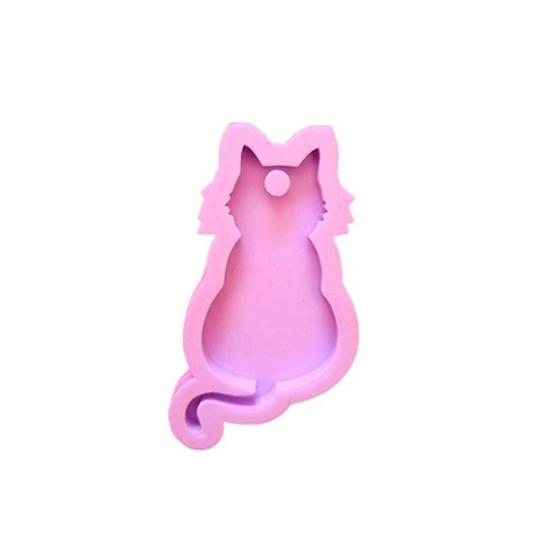 Imagem de Molde de silicone gato resina chaveiro silhueta rb1224