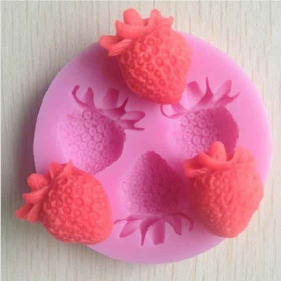 Imagem de Molde de silicone morango arabesco para decorar f267
