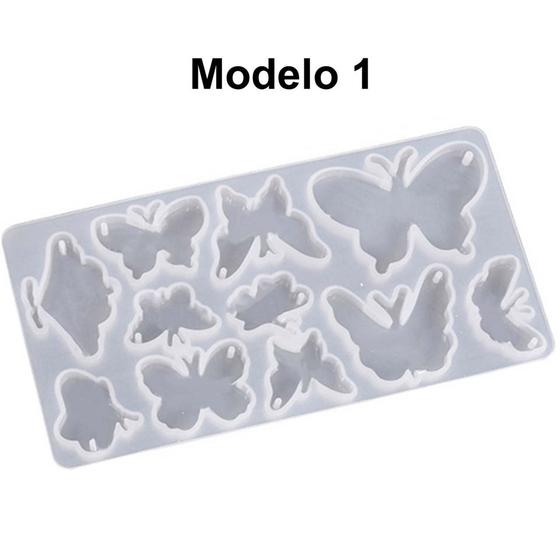 Imagem de Molde de Silicone Para Arte BORBOLETA de Resina Chaveiro Pingente Artesanato DIY