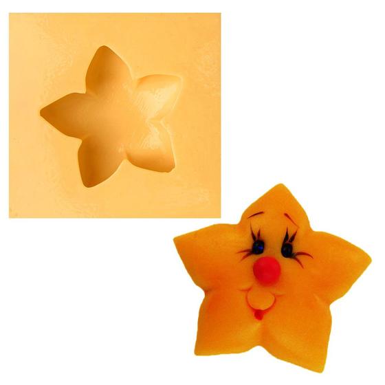 Imagem de Molde de Silicone para Biscuit Casa da Arte - Modelo: Estrela Gordinha 852