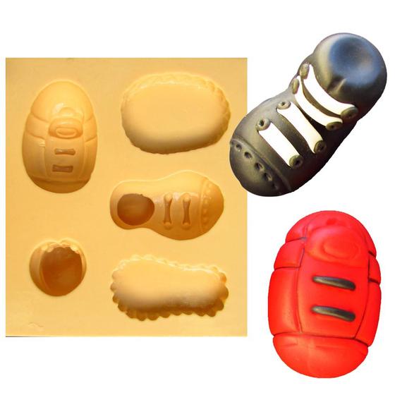 Imagem de Molde de Silicone para Biscuit Casa da Arte - Modelo: Sapatos e Coturnos 1254