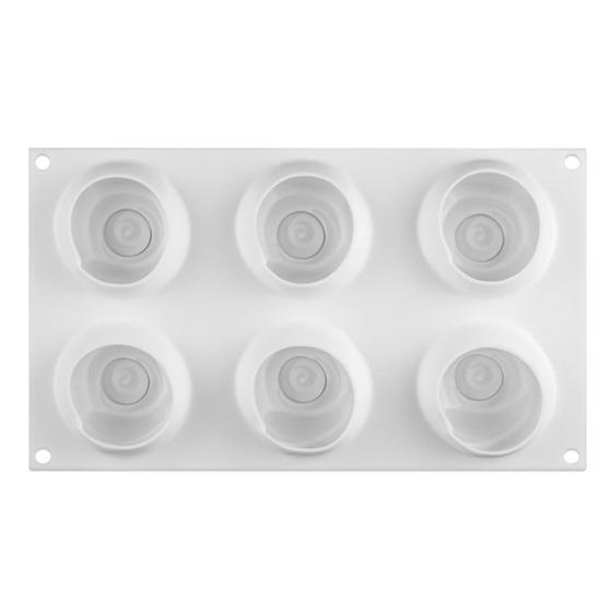 Imagem de Molde de Silicone para Bolo 3D com 6 Cavidades em Formato de Rosa - Ideal para Chocolate, Mousse e Sorvete