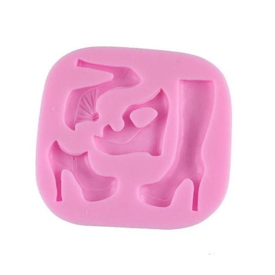 Imagem de Molde de Silicone para Chocolate e Bolo em Formato de Salto Alto - Kit para Decoração DIY