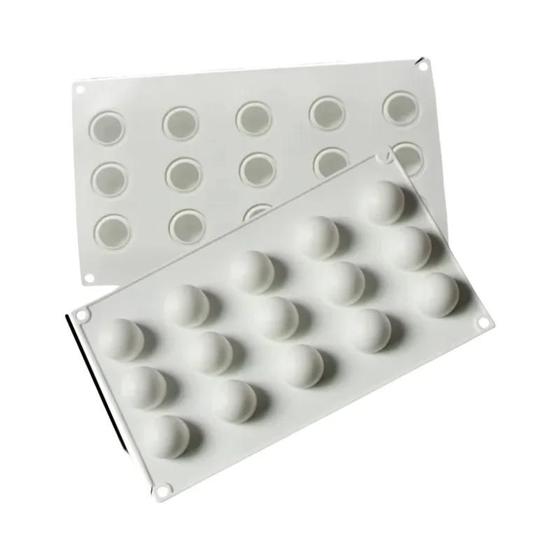 Imagem de Molde De Silicone Para Chocolate, Molde 3d De Meia Esfera Para Bolo, Bandeja De Cozimento De Trufas