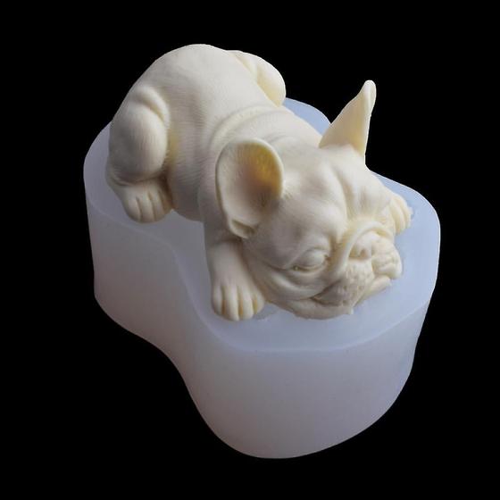 Imagem de Molde de silicone para sabonete, bolo e chocolate - 3D Bulldog