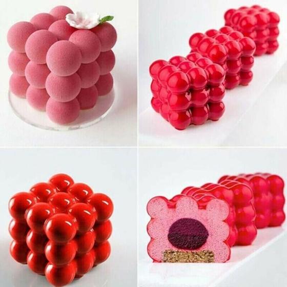 Imagem de Molde de Silicone para Velas - 6 Cavidades Quadradas 3D