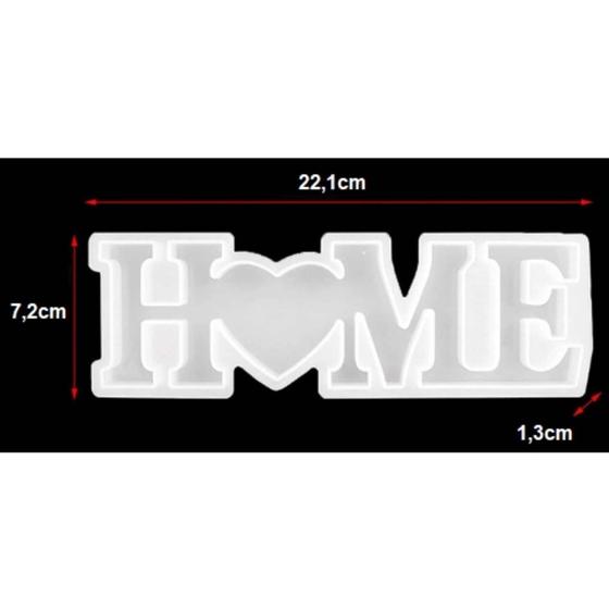 Imagem de Molde de Silicone Placa de Resina HOME LOVE FAMILY Artesanato DIY