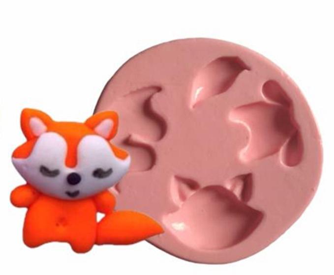 Imagem de Molde de silicone raposa, resina, confeitaria, biscuit molds planet
