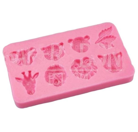 Imagem de Molde de silicone safari, resina, confeitaria, biscuit molds  rb712