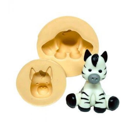 Imagem de Molde de Silicone Zebra 3D Grande Animais Safari