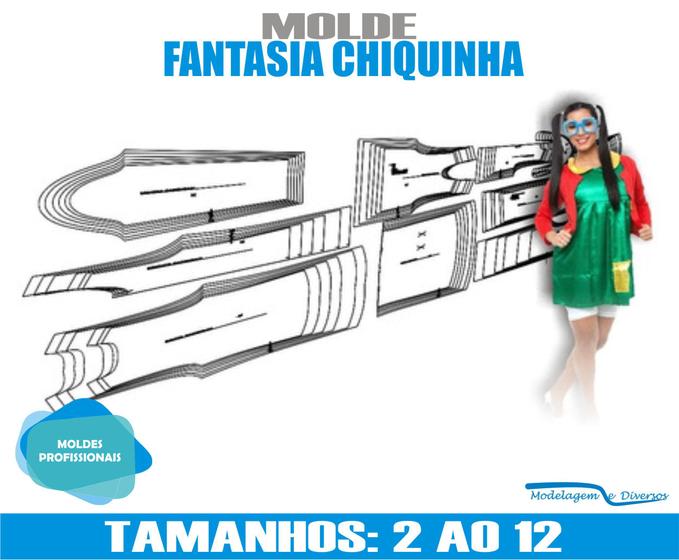 Imagem de Molde Fantasia Infantil Chiquinha, Modelagem&Diversos, Tamanhos 2 Ao 12