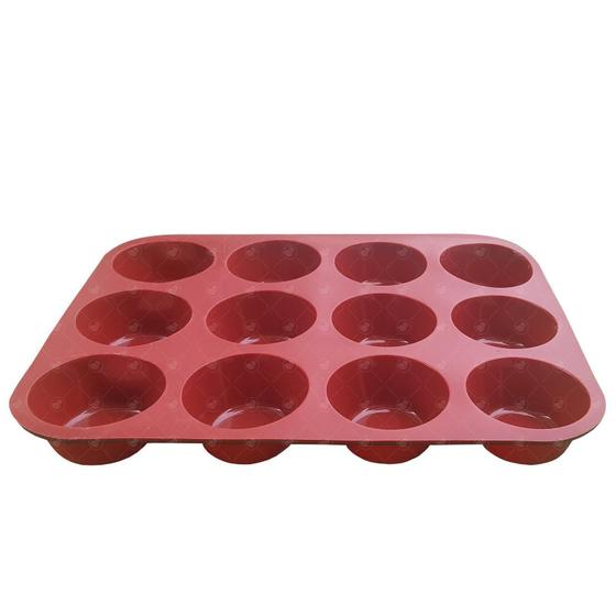 Imagem de Molde Forma De Silicone Antiaderente Cupcake 12 Cavidades