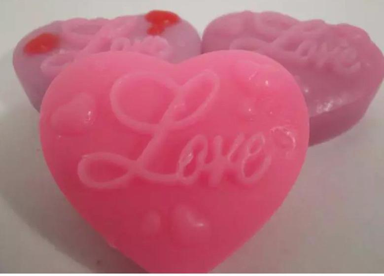 Imagem de Molde Forma Silicone Sabonete Coração Love