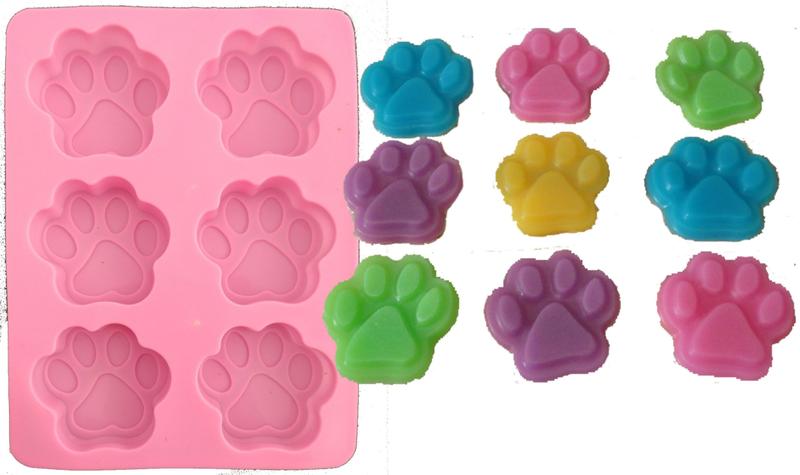 Imagem de Molde Forma Silicone Sabonete Patinha Cão Dog