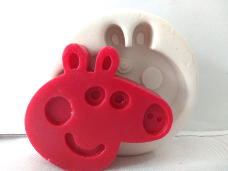 Imagem de Molde Forma Silicone Sabonete Rosto Peppa Pig