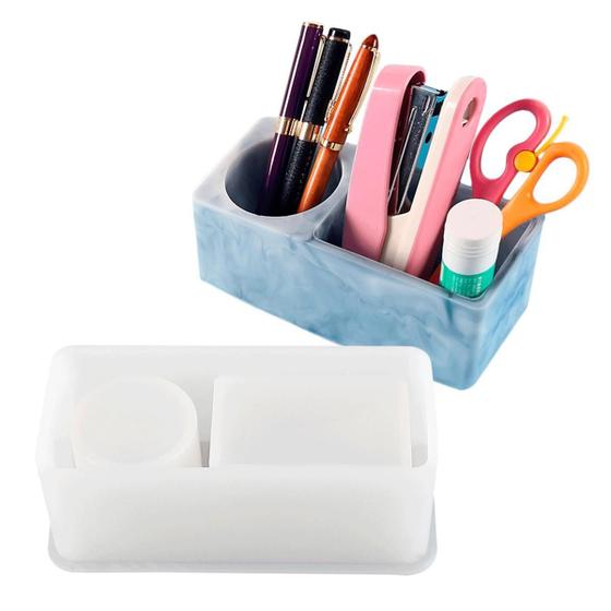 Imagem de Molde Silicone Porta Lápis 19,1cm - Branco/Transparente