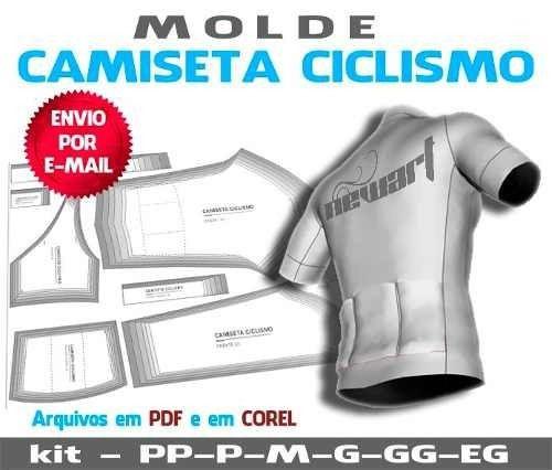 Imagem de Moldes Camisetas Para Ciclismo  Do Pp Ao Extg