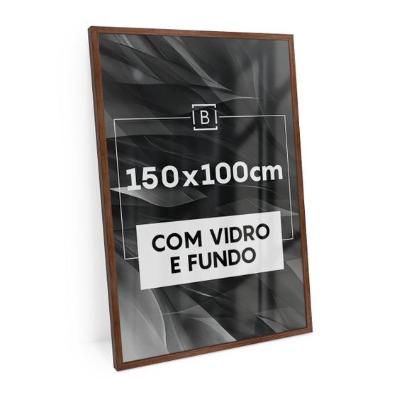 Imagem de Moldura 150x100 Cm C/ Vidro Quadro Foto Retrato Mdf Emoldurar Painel Quebra-cabeça