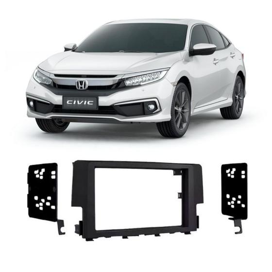 Imagem de Moldura 2 Din Honda Civic Fase 10 2017 a 2020 JP/CH EPX 295