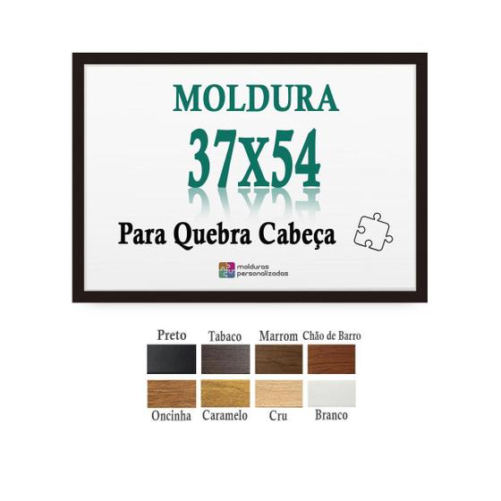 Imagem de Moldura 37X54 Preta Quebra Cabeça Grow 1000 Pecas Com Petg