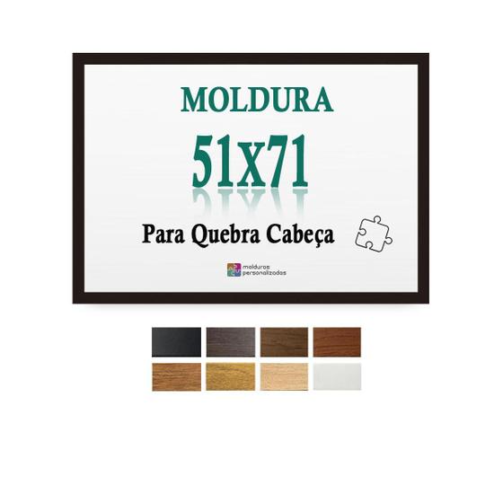 Imagem de Moldura 51X71 Preta Quebra Cabeça Grow 1000 Pecas Com Petg