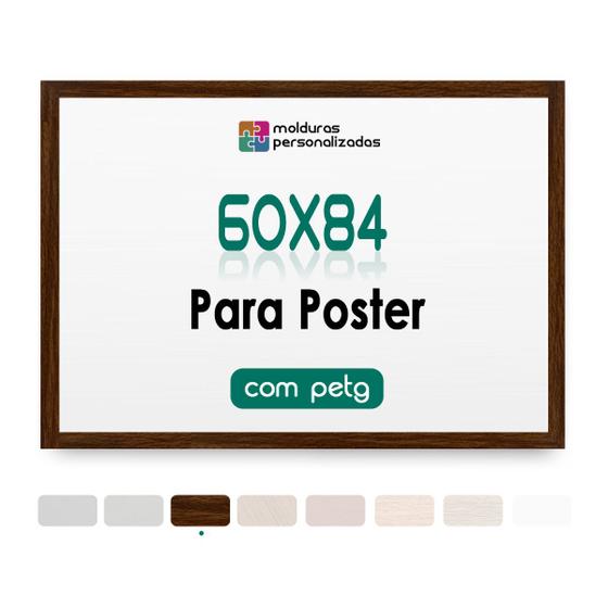 Imagem de Moldura 60x84 para Mapa Arte Poster Painel com Proteção Petg